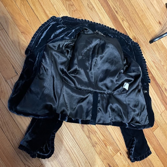 Vintage y2k Velvet Whimsgoth Fit Flare Ruffle Victorian Steampunk Costume Rave - Picture 6 of 6